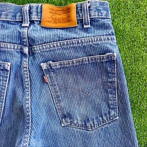 Levi’s👖80’s Vintage Pinstripe High Waist Denim XS Rare Jeans